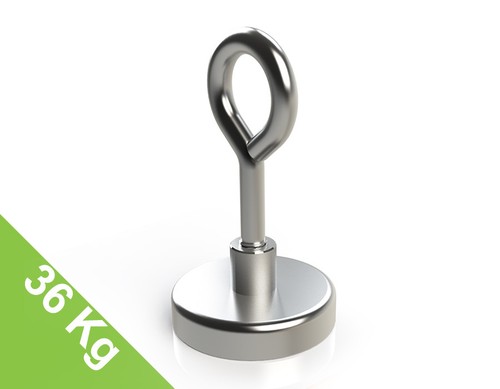 Topfmagnet mit öse - d=36, mm