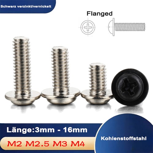 Linsenkopfschrauben mit - m2-m4,