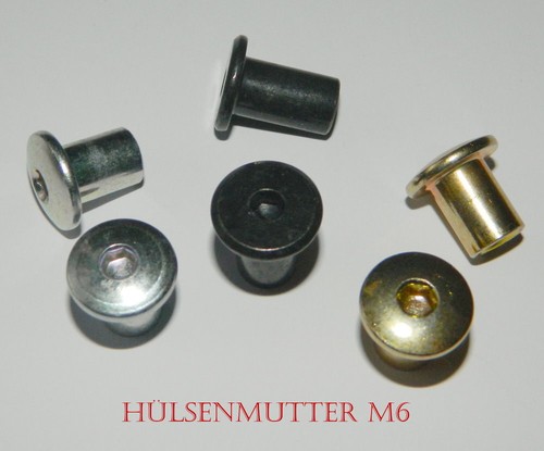 Hülsenmuttern stahl - m6,